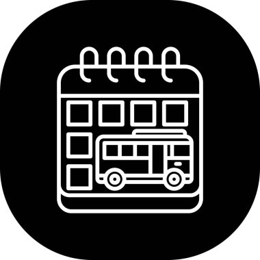 bus simgesi, vektör illüstrasyonu