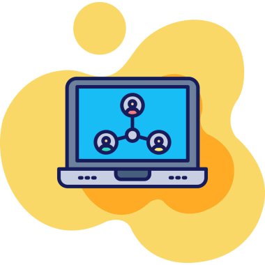 Bilgisayar. Web simgesi basit illüstrasyon