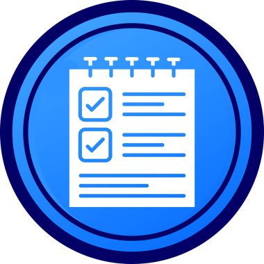 Kontrol listesi. Web simgesi basit illüstrasyon