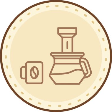 kahve fincanı simgesi, vektör illüstrasyonu