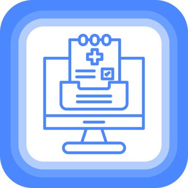 Hastane. Web simgesi basit illüstrasyon