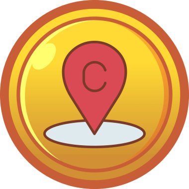 iğne haritası simgesi. vektör illüstrasyonu.