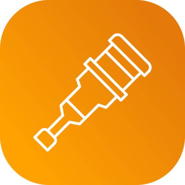 El feneri olan uzun bir gölge simgesi çizimi