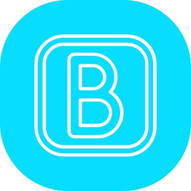 Mavi noktalı b harfi logo tasarımı.