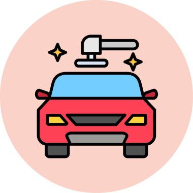 araba yıkama servisi simgesi - taslak biçimi