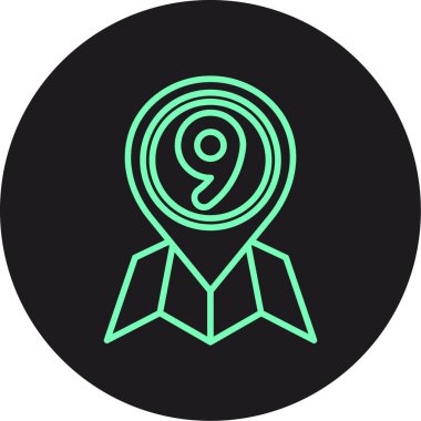 güzel numara yedi vektör çizgisi simgesi