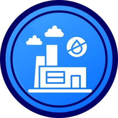 Fabrika simgesi vektör illüstrasyonu