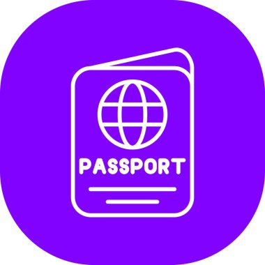 Pasaport simgesi, vektör resimleme