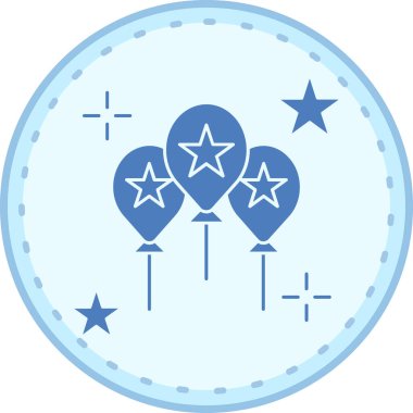 Balonlar. Web simgesi basit illüstrasyon