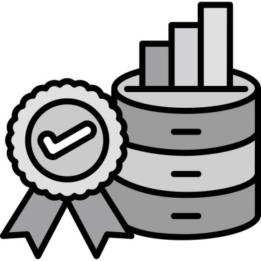 başarı ödülü kupa simgesi ana hatları biçiminde