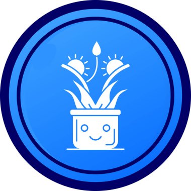 saksı ikonu. Basit resimleme