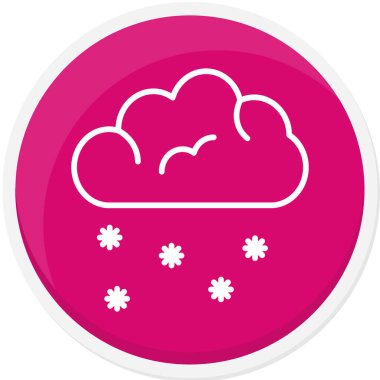 Bulut. Web simgesi basit illüstrasyon