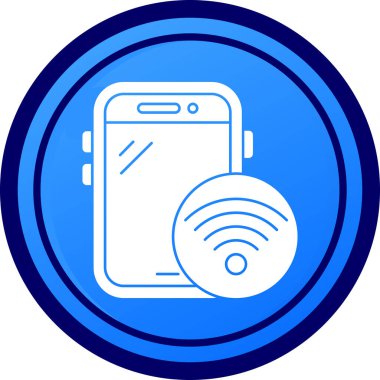 Kablosuz. Web simgesi basit illüstrasyon