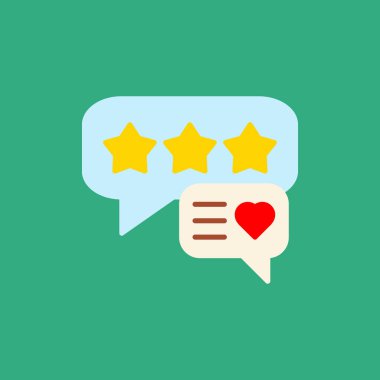 derecelendirme ve müşteri geribildirim simgesi, vektör tasarımı