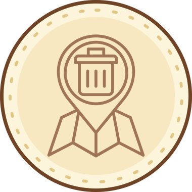 İzole edilmiş tek bir rozetin vektör çizimi