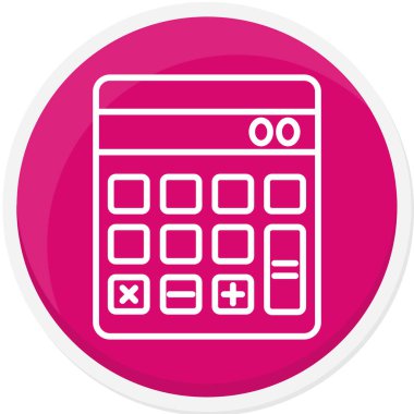 Hesap makinesi. Web simgesi basit illüstrasyon