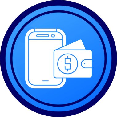 Bir smartphone simge vektör çizim