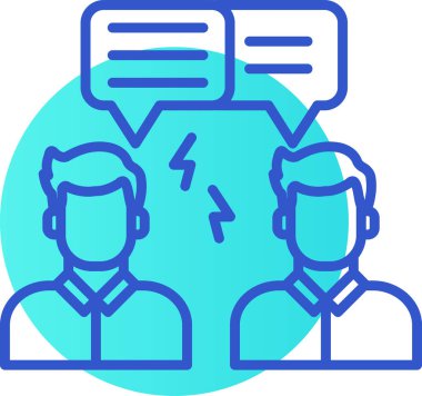 İş dünyasındaki iş ilişkileri ikonu - özet tarzı