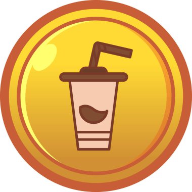 Kahve fincanı simgesi, düz stil.