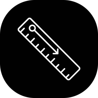 cetvel simgesinin vektör illüstrasyonu