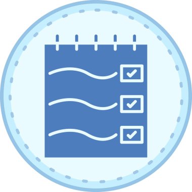 kontrol listesi simgesi. özet çizimi