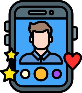 Akıllı telefon. Web simgesi basit illüstrasyon