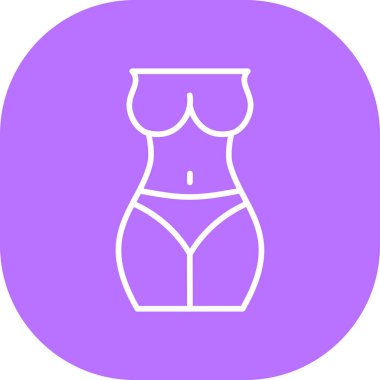 bikini simgesi, vektör illüstrasyonu basit tasarım