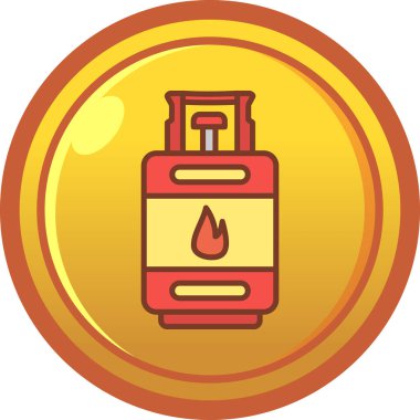 Yangın söndürme simgesi, çizgi film tarzı