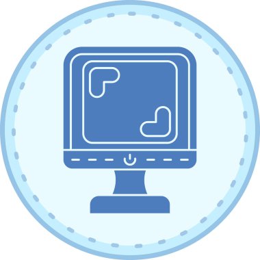 Bilgisayar. Web simgesi basit illüstrasyon