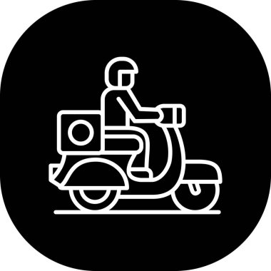 Motosiklet ikonu vektörü. beyaz arkaplanda siyah simge illüstrasyonu.