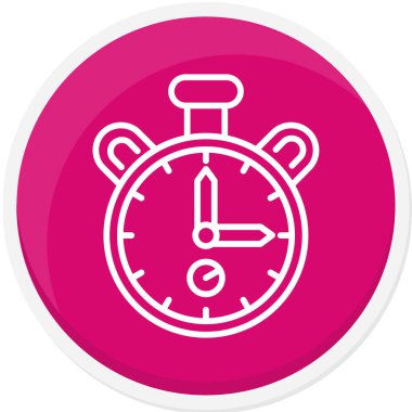 çalar saat simgesi, anahat vektör çizim