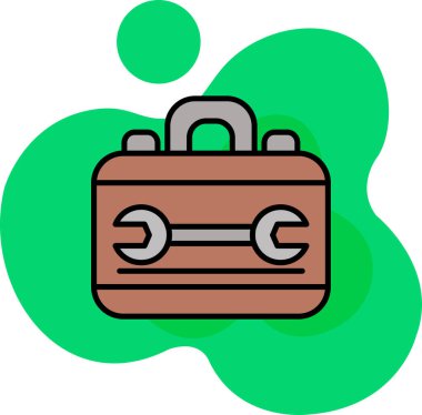 evrak çantası simgesi doldurulmuş taslak biçimi