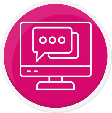 bilgisayar ekranı simgesi, basit illüstrasyon