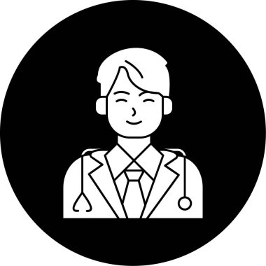 Doktor simgesi, basit illüstrasyon