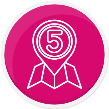 beş derece modern vektör resimleme