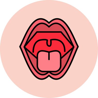 Dudakların dili. Ağız illüstrasyonu