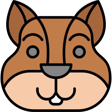 Sevimli köpek baş çizgi vektör çizim grafik tasarım