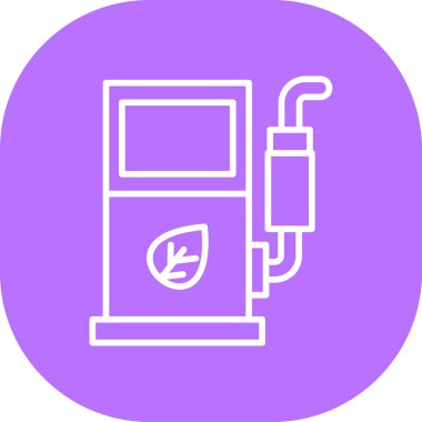 Benzin istasyonu simgesinin vektör illüstrasyonu