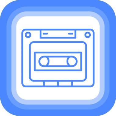 Kaset. Web simgesi basit tasarım