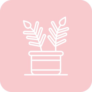 Bitki simgesinin vektör illüstrasyonu