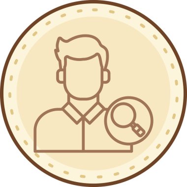 Bir insan simgesinin vektör illüstrasyonu