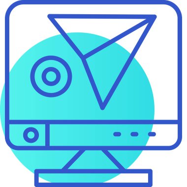 Bilgisayar. Web simgesi basit illüstrasyon