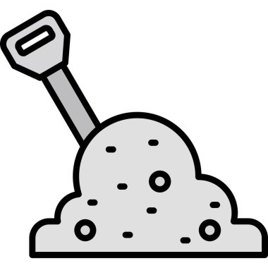 Kürek. Web simgesi basit illüstrasyon