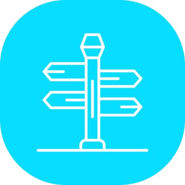 yön simgesi, vektör illüstrasyonu