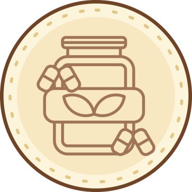 Bir simge kavanozunun vektör çizimi