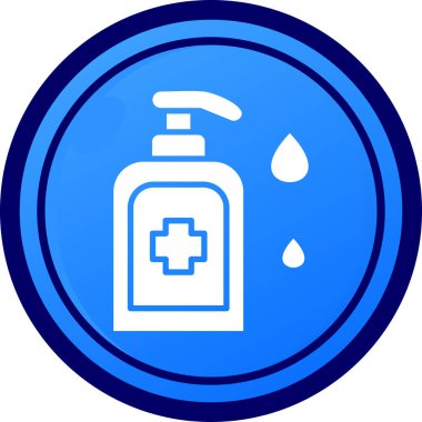 Bir şişe su. Basit illüstrasyon