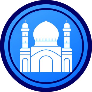 Bir cami simgesinin vektör illüstrasyonu