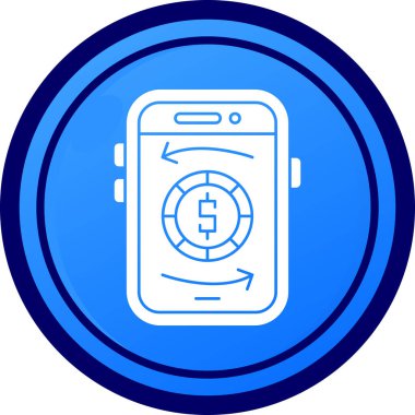 Bir smartphone simge vektör çizim