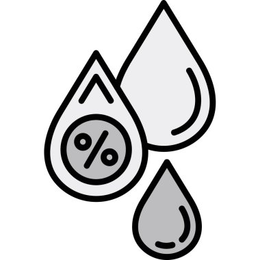 Su damlası ikonu. Web için indirme vektör simgelerinin özet çizimi