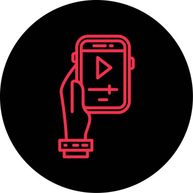 Cep telefonu simgesinin vektör illüstrasyonu